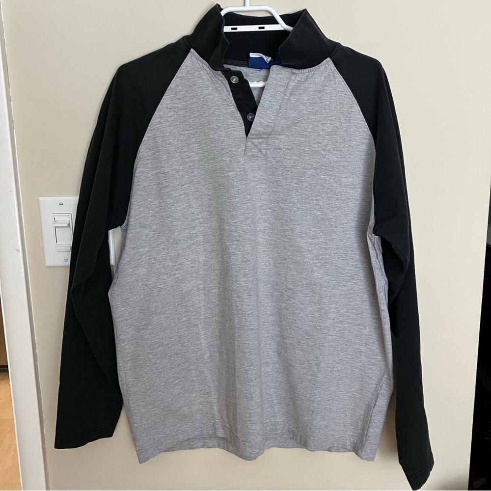 Classic Levi Black and Gray Men's Polo Shirt streetwear vintage v.g. condition